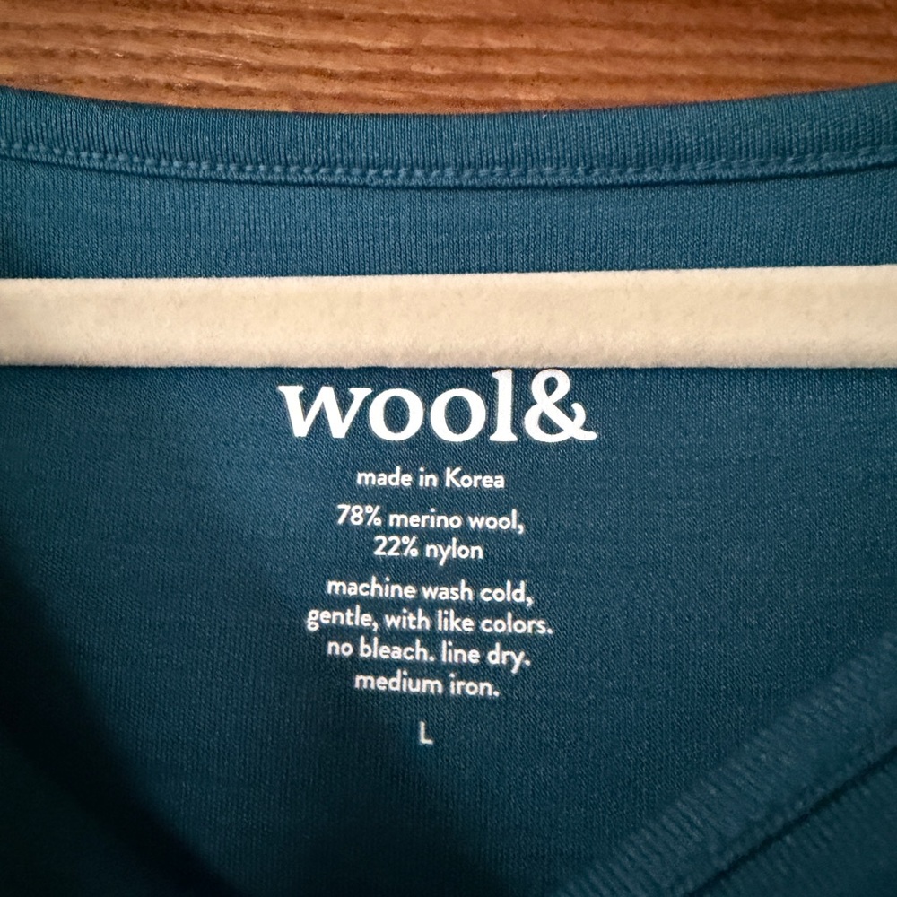 Wool& Marnie dress - Aegean Teal Large bell sleeve - Picture 3 of 3